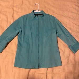 Lafayette 148 teal jacket